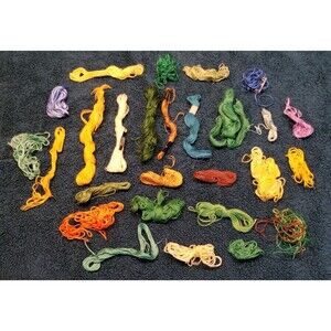 Vintage embroidery thread floss lot all loose assorted colors